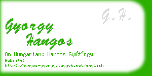 gyorgy hangos business card